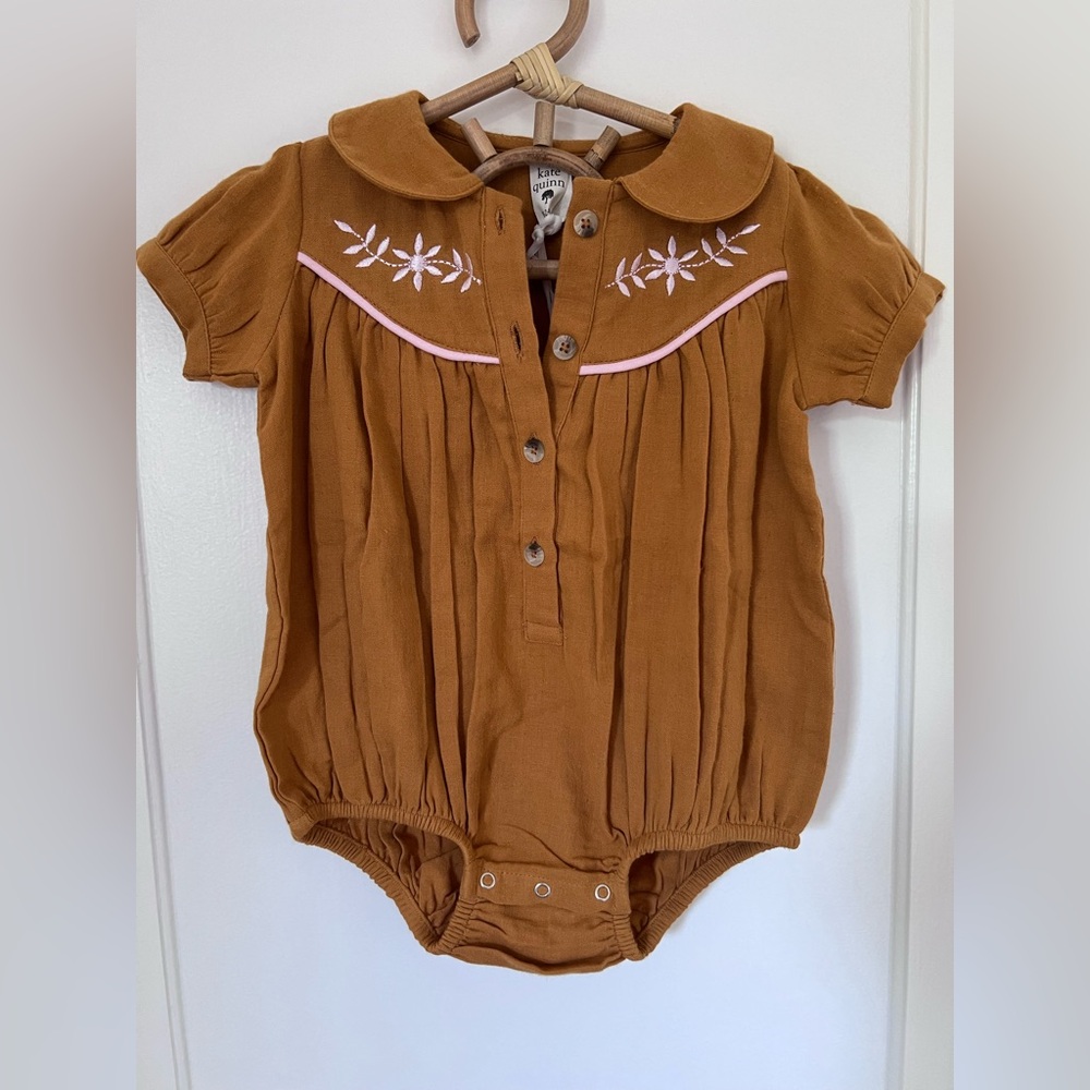 Kate Quinn Western embroidered onesie
